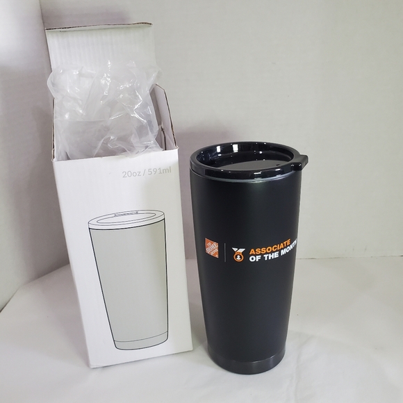 Home Depot 20 OZ Orange Logo on Black Tumbler ASSOCIATE of the MONTH - Picture 5 of 5